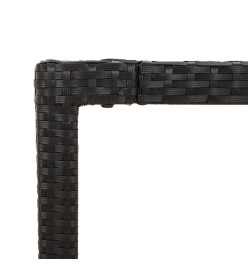 Ensemble à manger de jardin 9pcs coussins noir résine tressée