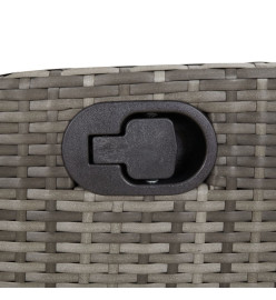 Ensemble à manger de jardin et coussins 7 pcs gris rotin