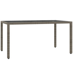 Ensemble à manger de jardin 5 pcs coussins gris résine tressée