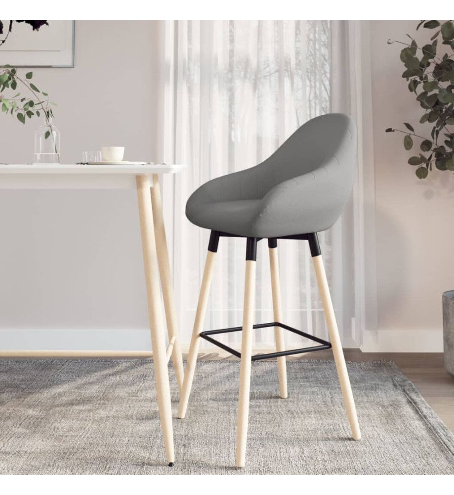 Tabouret de bar Gris clair Tissu