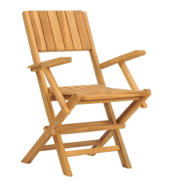 Chaises de jardin pliantes 8 pcs 55x61x90 cm bois massif teck