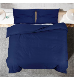 Ensemble de housse de couette Bleu marine 220x240 cm Coton