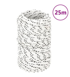 Corde de bateau tressé Blanc 2 mmx25 m Polyester