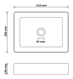 Lavabo de luxe Bleu clair mat 41x30x12 cm Céramique