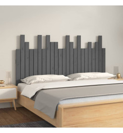 Tête de lit murale Gris 146,5x3x80 cm Bois massif de pin