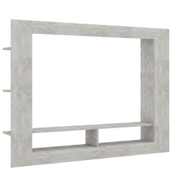 Meuble TV Gris béton 152x22x113 cm Aggloméré