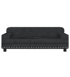 Canapé pour enfants noir 90x53x30 cm velours