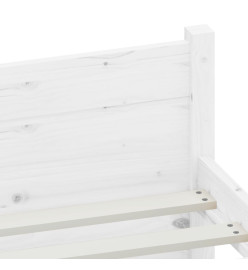 Cadre de lit Blanc Bois massif 180x200 cm Super King