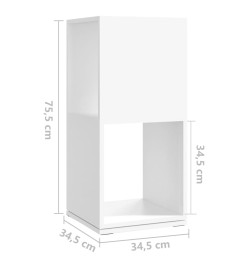 Armoire rotative Blanc 34,5x34,5x75,5 cm Aggloméré