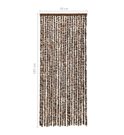 Moustiquaire Marron et blanc 56x185 cm Chenille