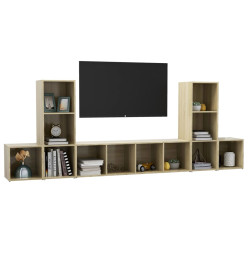 Ensemble de meubles TV 5 pcs Chêne sonoma Aggloméré