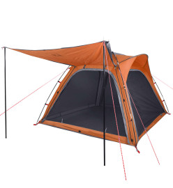 Tente de camping 4 personnes 240x221x160 cm taffetas 185T