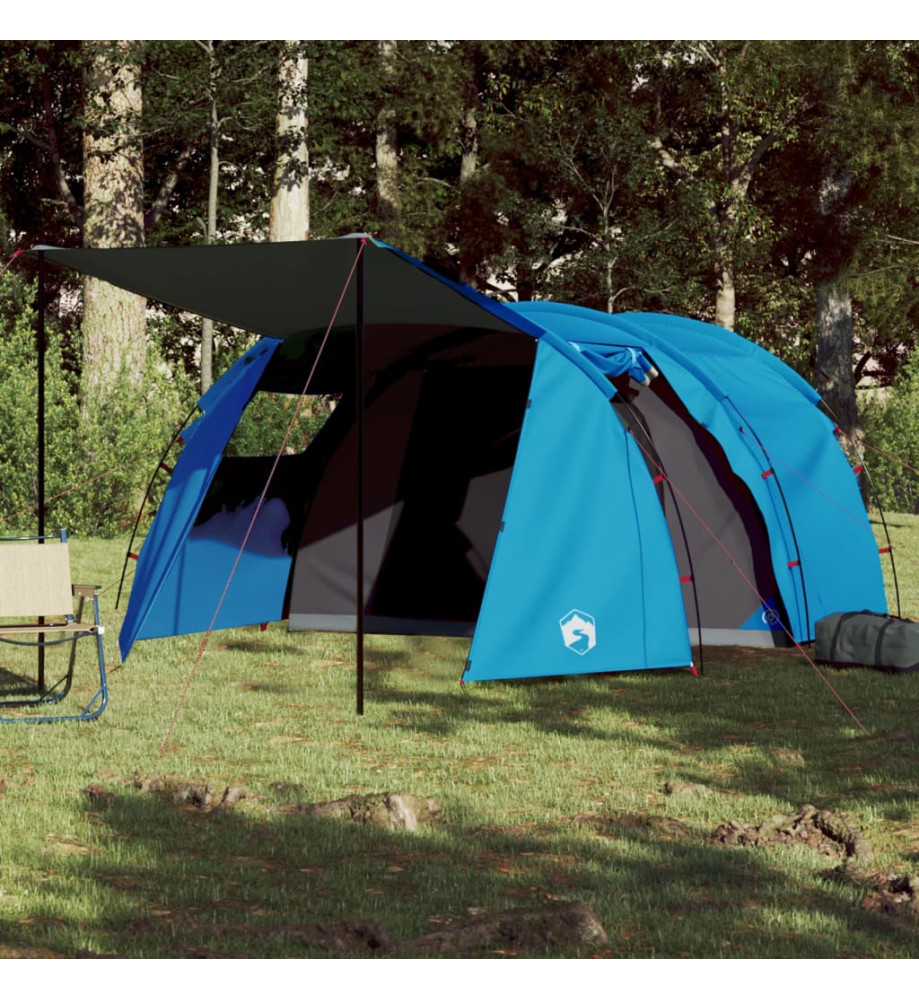 Tente de camping 4 personnes bleu 420x260x153 cm taffetas 185T