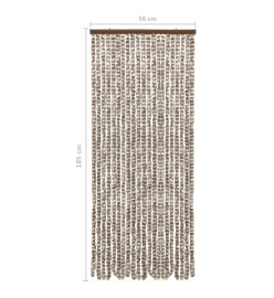 Moustiquaire Taupe et blanc 56x185 cm Chenille