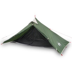 Tente de camping 1 personne vert 255x153x130 cm taffetas 185T