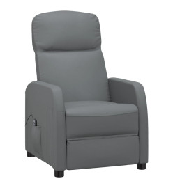 Fauteuil inclinable électrique Anthracite Similicuir