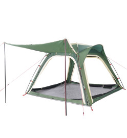 Tente de camping 4 personnes vert 240x221x160 cm taffetas 185T