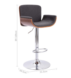 Tabouret de bar Gris Tissu