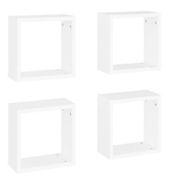 Étagères cube murales 4 pcs Blanc 30x15x30 cm