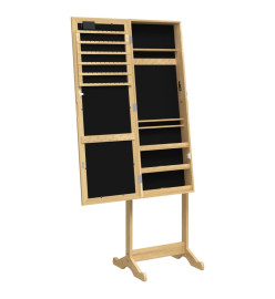 Armoire à bijoux miroir avec lumières LED sur pied