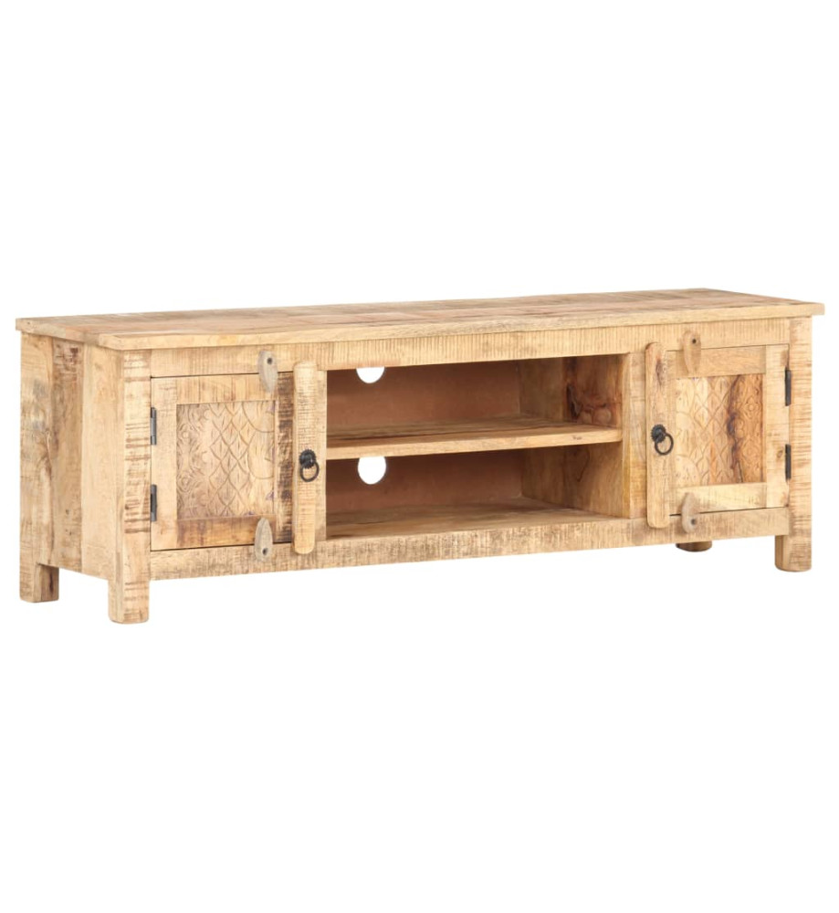 Meuble TV 120x30x40 cm Bois de manguier brut