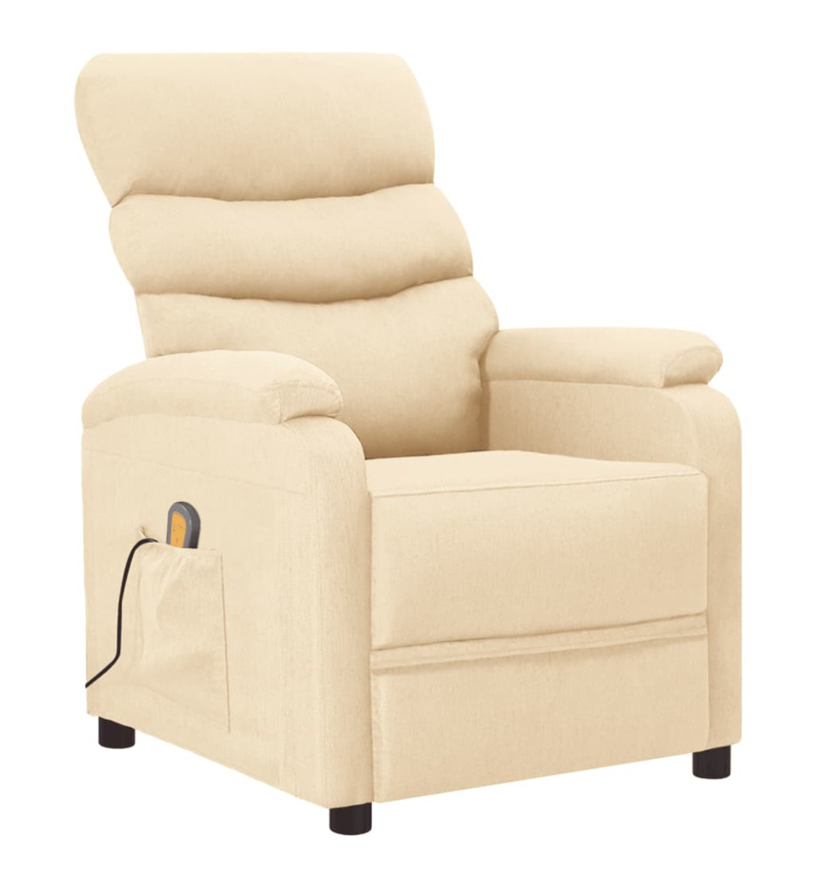 Fauteuil de massage Crème Tissu