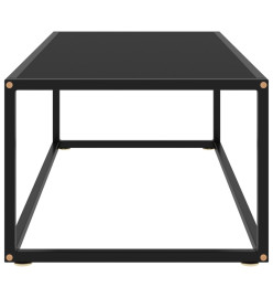 Table basse Noir avec verre noir 100x50x35 cm