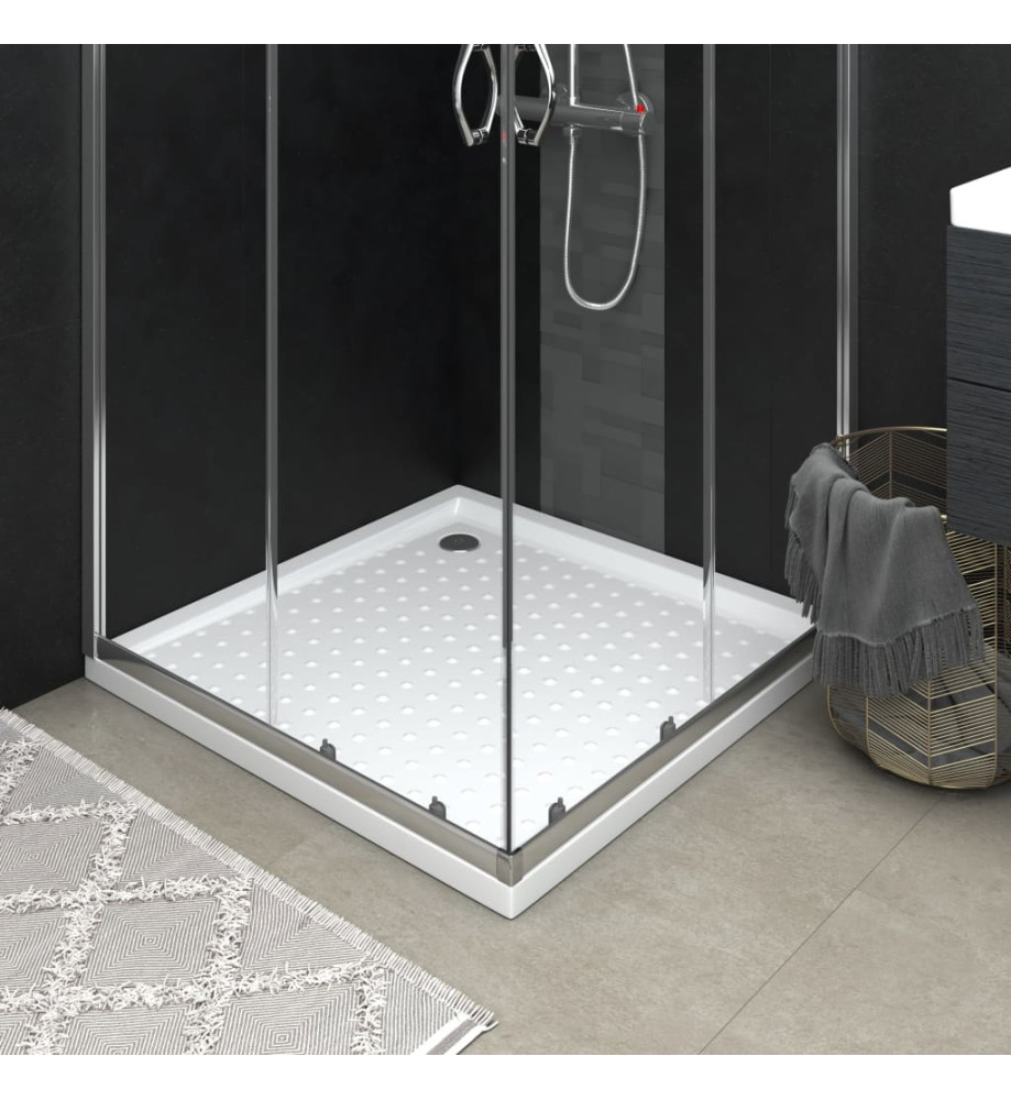 Receveur de douche avec picots Blanc 90x90x4 cm ABS