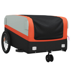 Remorque de vélo noir et orange 45 kg fer