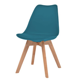 Chaises à manger lot de 2 Turquoise Plastique