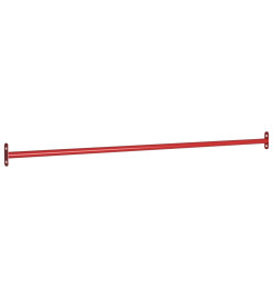 Barres fixes d'exercice 3 pcs 125 cm Acier Rouge