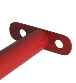 Barres fixes d'exercice 3 pcs 125 cm Acier Rouge