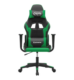Chaise de jeu Noir et vert Similicuir