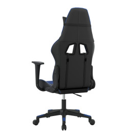 Chaise de jeu Noir et bleu Similicuir