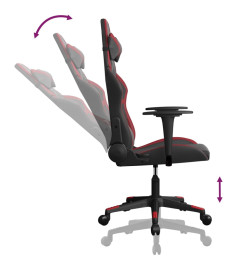 Chaise de jeu Noir et rouge bordeaux Similicuir