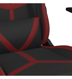 Chaise de jeu Noir et rouge bordeaux Similicuir