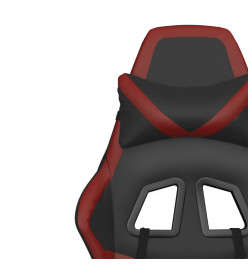 Chaise de jeu Noir et rouge bordeaux Similicuir