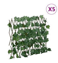  Treillis de feuille de vigne artificiel extensible 5 pcs