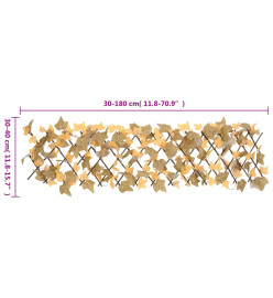  Treillis de feuille d'érable artificiel extensible 180x30 cm