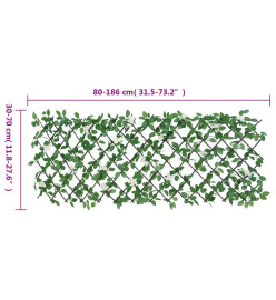 Treillis de lierre artificiel extensible vert 186x70 cm