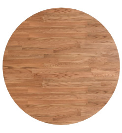 Dessus de table rond Marron clair Ø80x1,5 cm Bois chêne traité