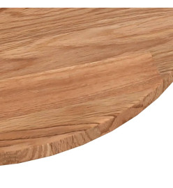 Dessus de table rond Marron clair Ø80x1,5 cm Bois chêne traité