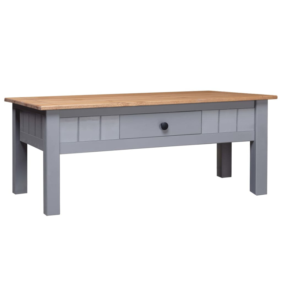 Table basse Gris 100x60x45 cm Pin massif Assortiment Panama