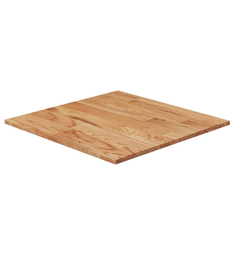 Dessus de table carré Marron clair50x50x1,5cm Bois chêne traité