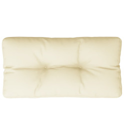 Coussin de palette crème 80x40x12 cm tissu