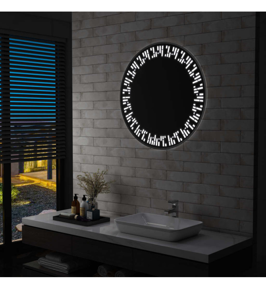 Miroir à LED pour salle de bain 80 cm