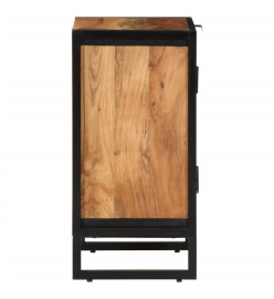 Armoire de salle de bain bois massif d'acacia et fer