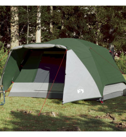 Tente de camping 6 personnes vert 412x370x190 cm taffetas 190T