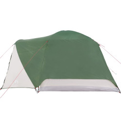 Tente de camping 6 personnes vert 412x370x190 cm taffetas 190T