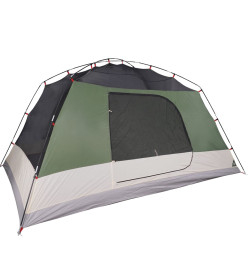 Tente de camping 6 personnes vert 412x370x190 cm taffetas 190T